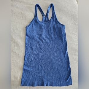 Lululemon Ribbed Bright Sky Blue Train Racer Rank Top size 4